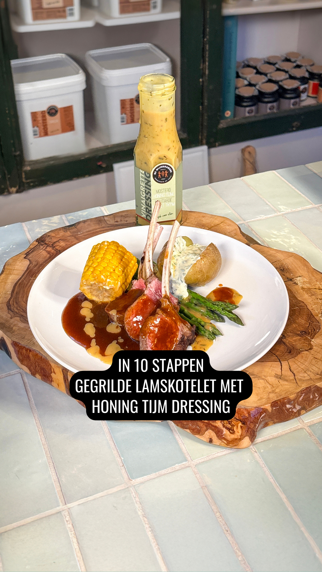 Gegrilde Lamskotelet met Honing Tijm Dressing